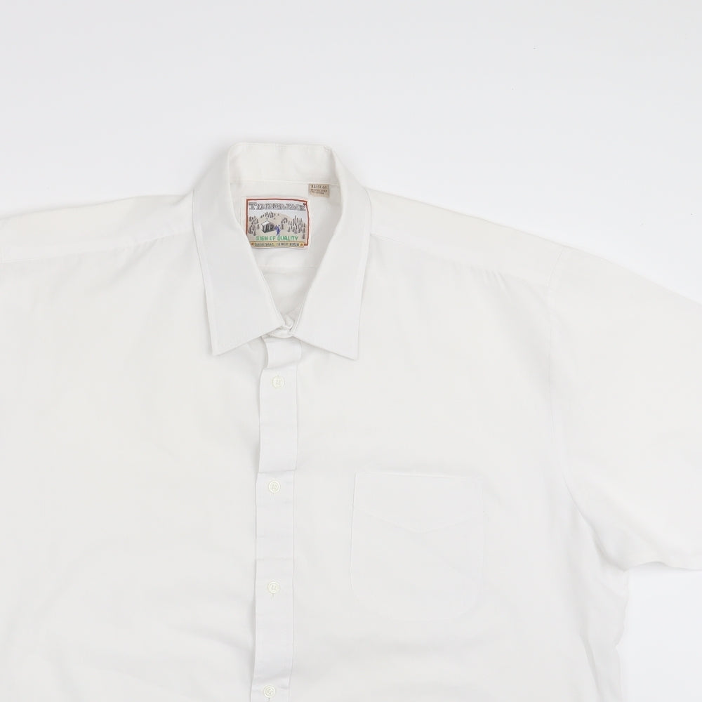 Timberjack Mens White    Button-Up Size XL