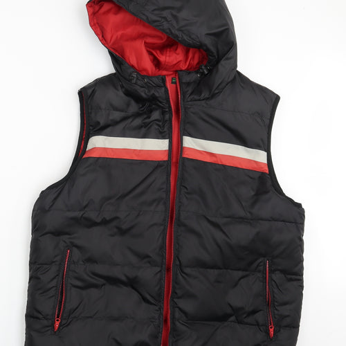 Stile Benetton Mens Black   Gilet Jacket One Size