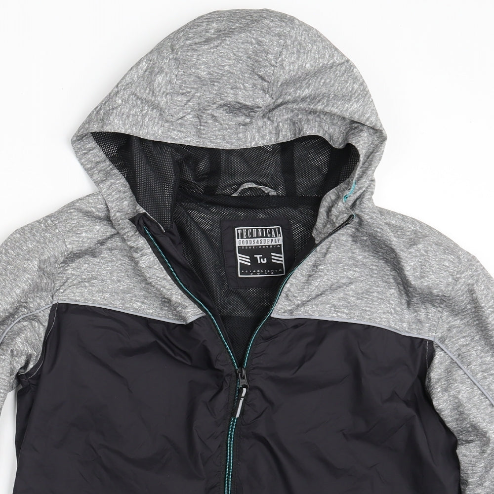TU Boys Black   Rain Coat Coat Size 13-14 Years
