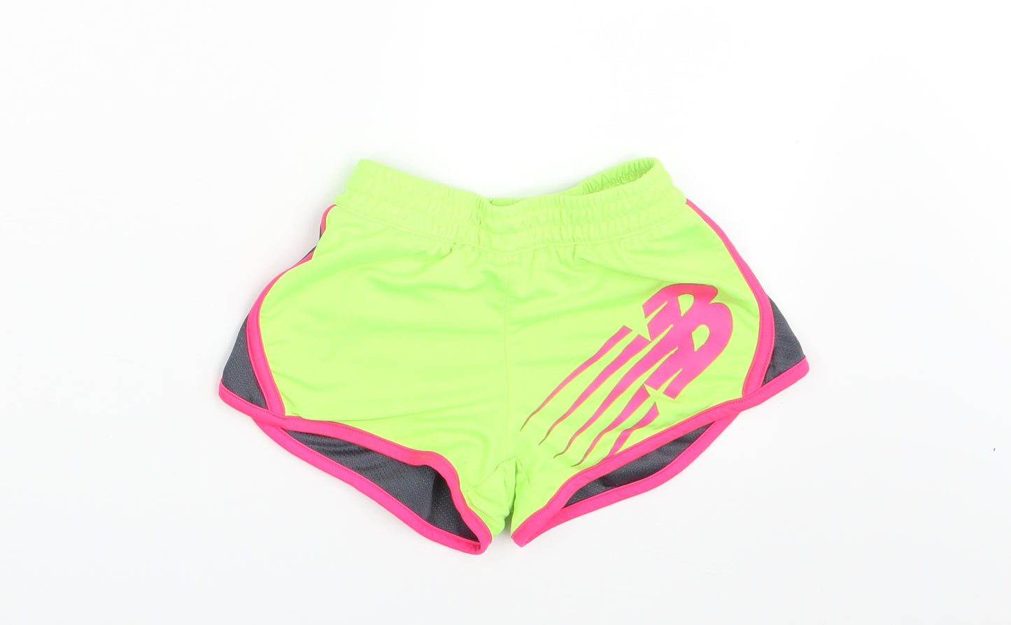 New Balance Girls Yellow   Sweat Shorts Size 7-8 Years - Waist 18in