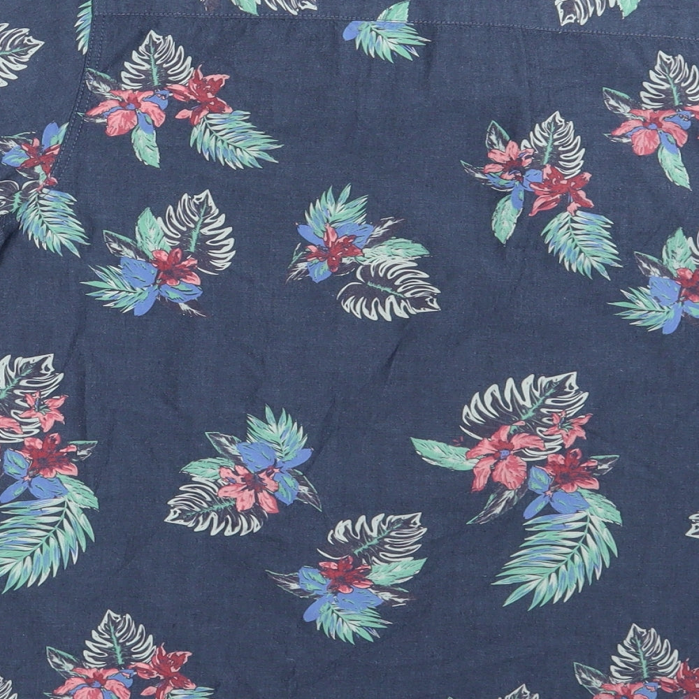 Primark Boys Blue Floral  Basic Button-Up Size 12-13 Years