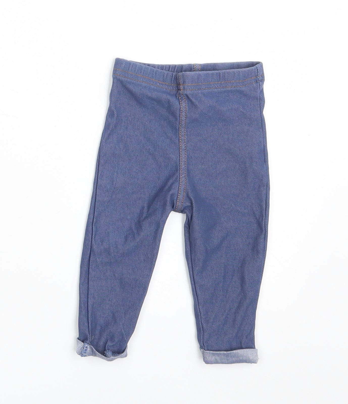 Primark Girls Blue   Jogger Leggings Size 6-9 Months  - Waist 14in; Inside leg 8in