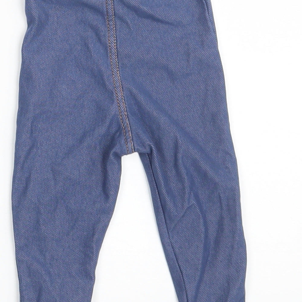 Primark Girls Blue   Jogger Leggings Size 6-9 Months  - Waist 14in; Inside leg 8in