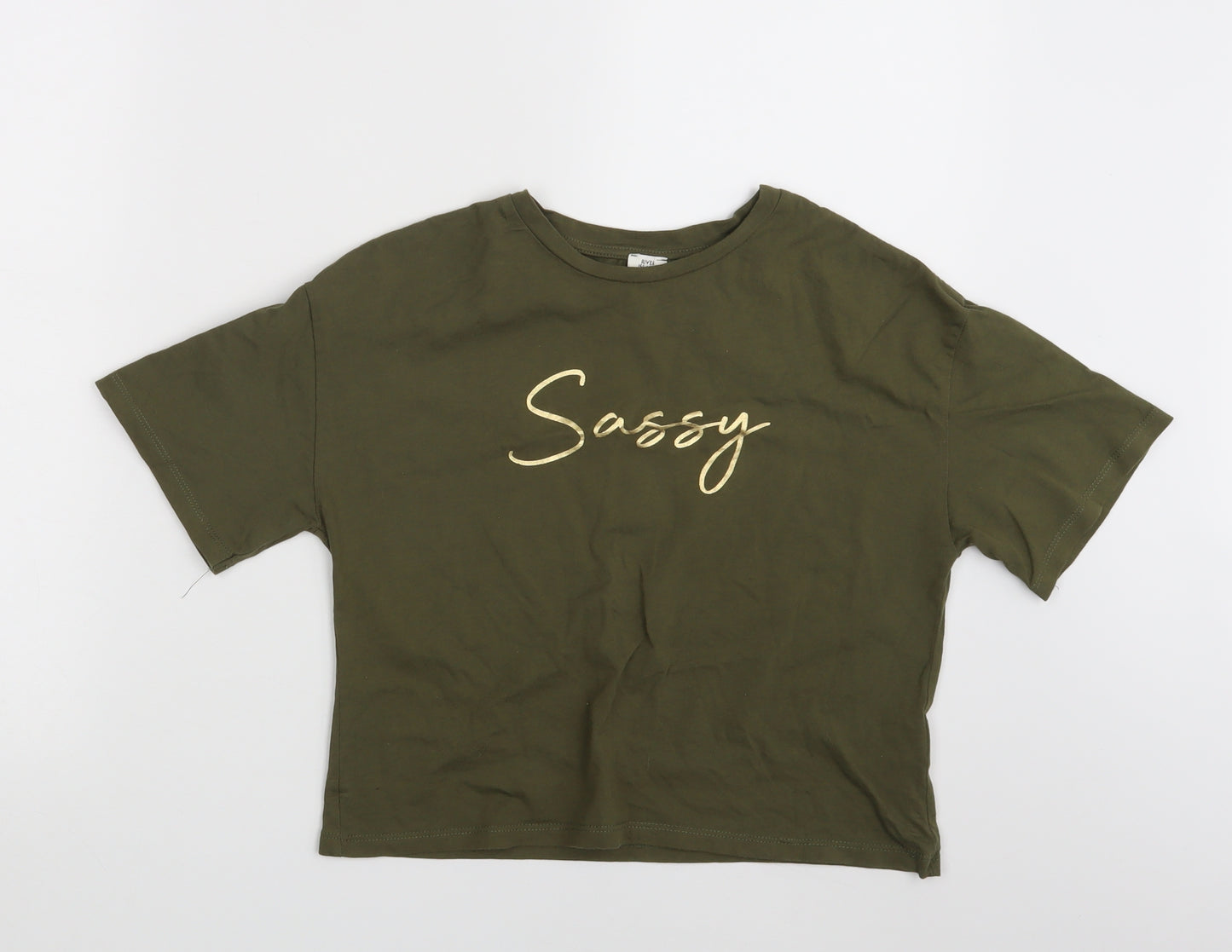 River Island Girls Green   Basic T-Shirt Size 11-12 Years