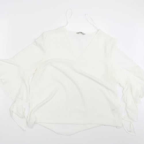 TU Womens Ivory   Basic Blouse Size 14