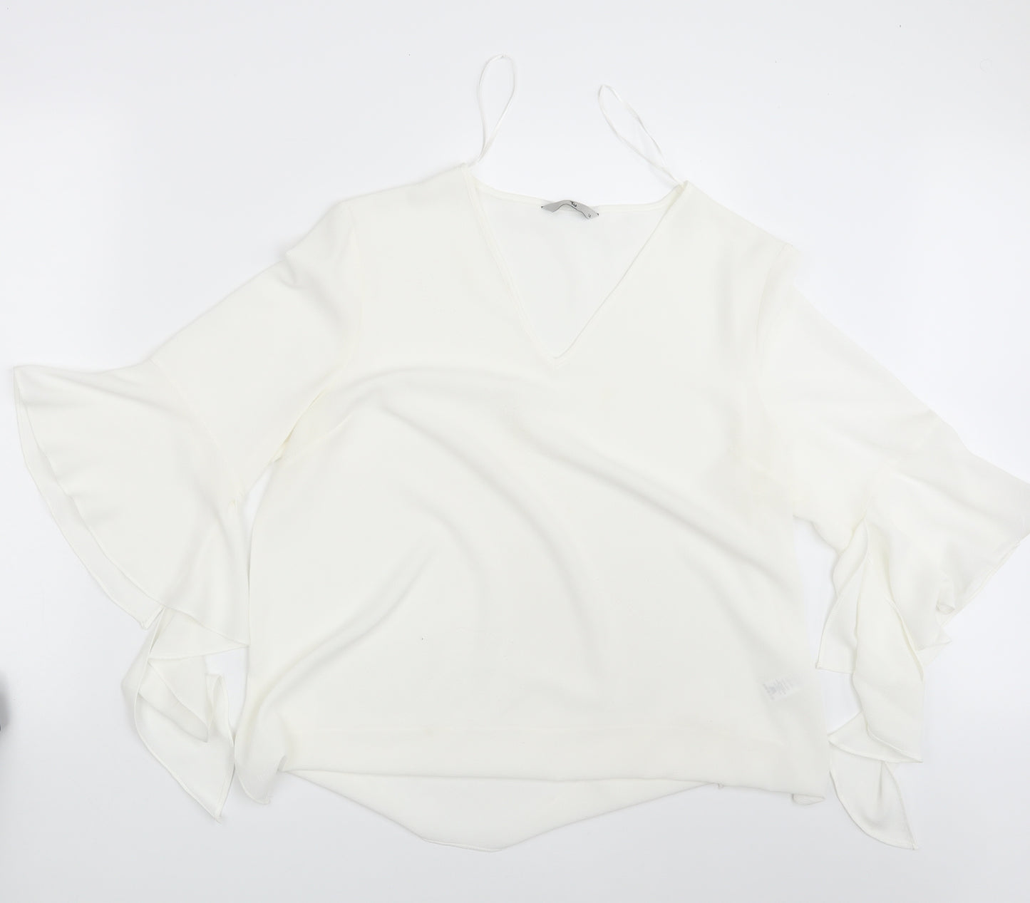 TU Womens Ivory   Basic Blouse Size 14