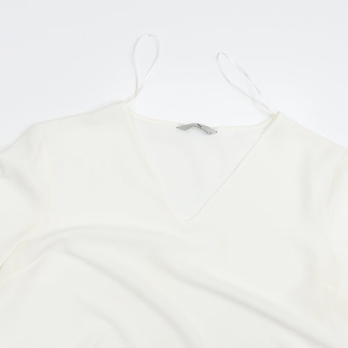 TU Womens Ivory   Basic Blouse Size 14