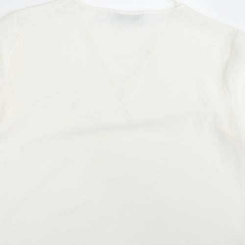 TU Womens Ivory   Basic Blouse Size 14