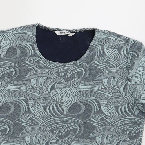 Berkertex Womens Blue Paisley  Basic T-Shirt Size 12