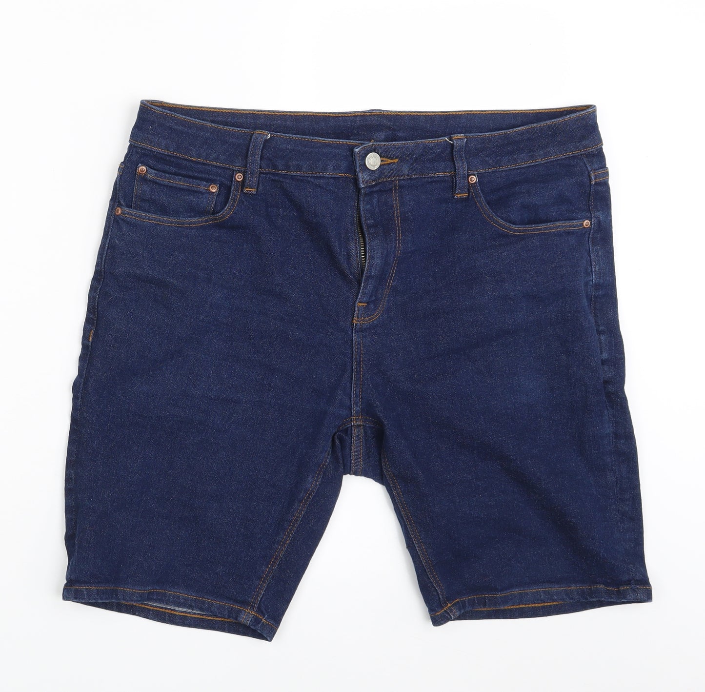 Oasis Mens Blue  Denim Chino Shorts Size 36 in