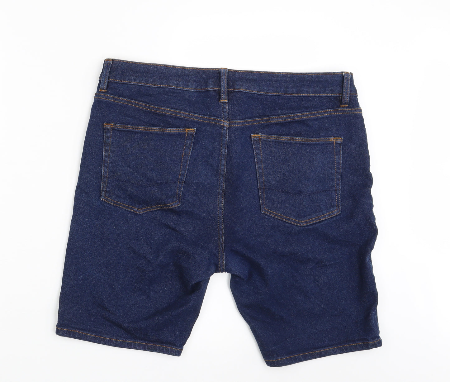 Oasis Mens Blue  Denim Chino Shorts Size 36 in