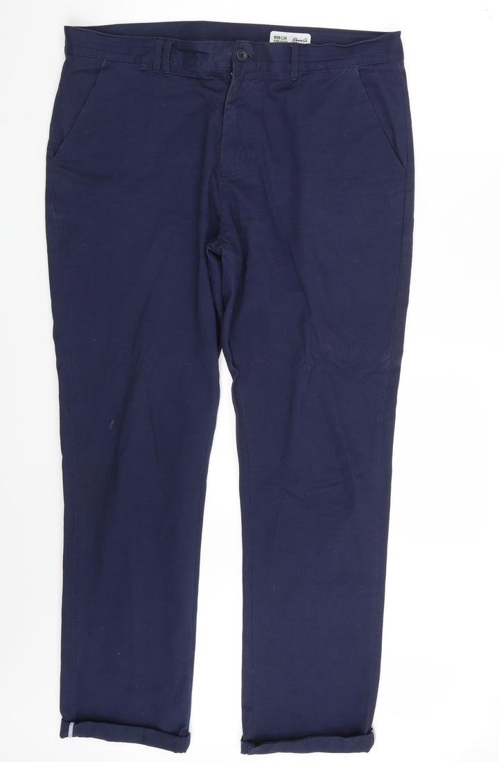 Denim Co. Mens Blue Denim Chino Trousers Size 38 in L34 in