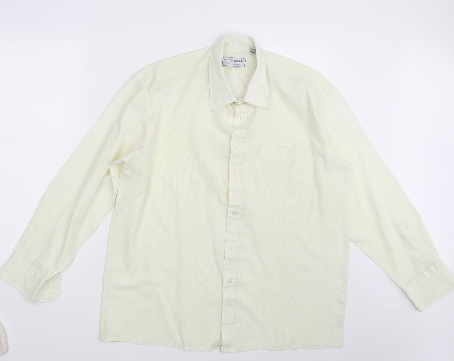 Luigi Rossi Mens Ivory    Button-Up Size 16.5