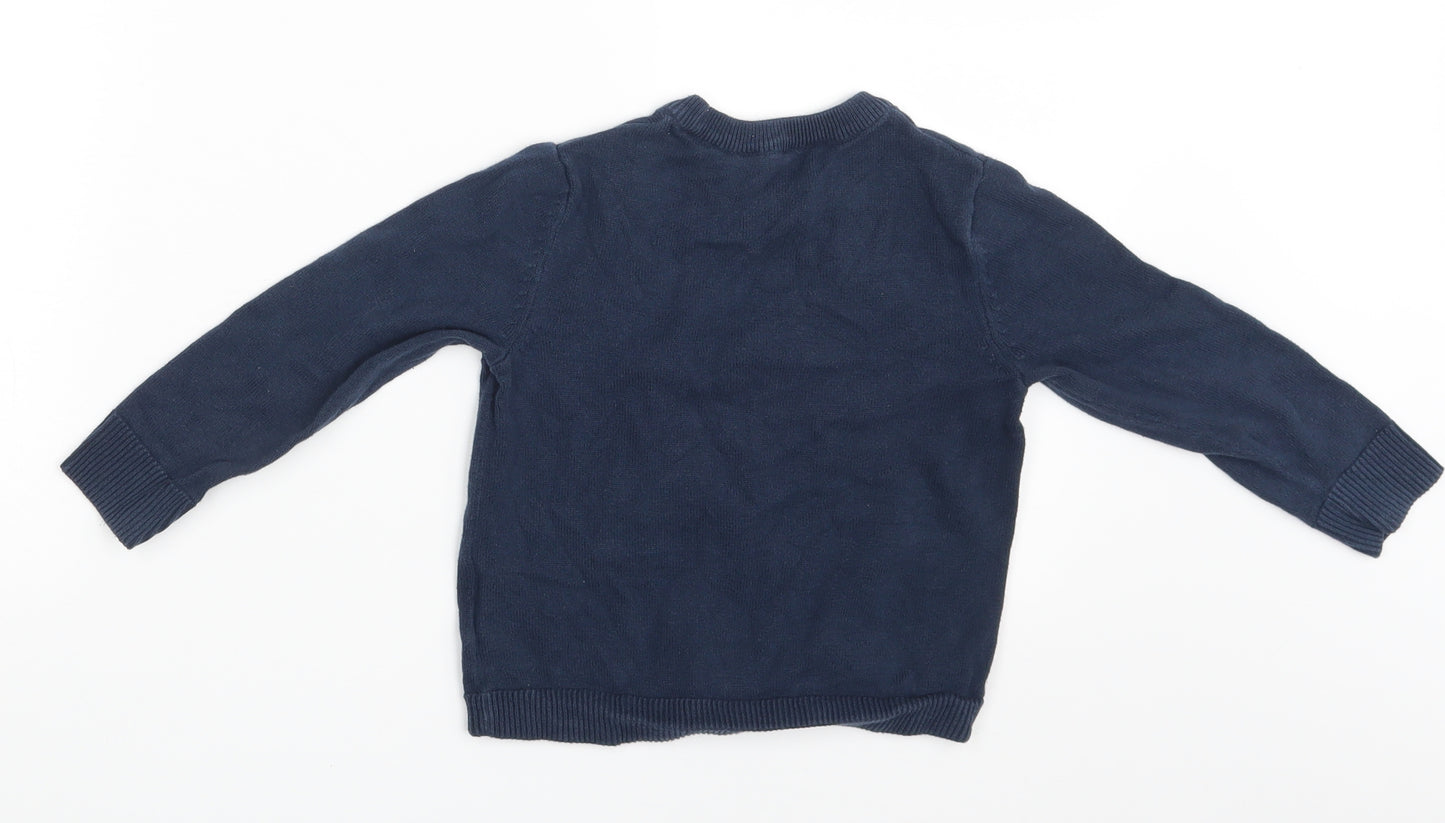 H&M Boys Blue   Pullover Jumper Size 24 Months  - Seasonal Christmas Festive Holiday