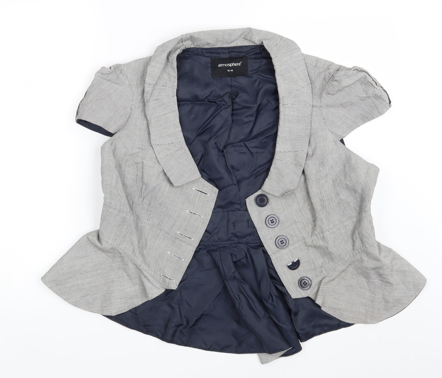 Atmosphere Womens Beige Striped  Jacket Blazer Size 18