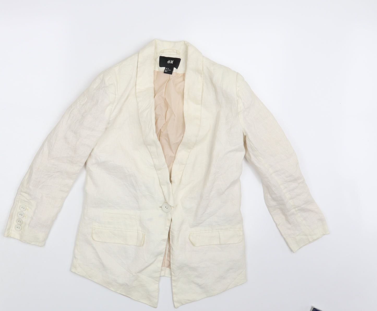 H&M Womens Ivory   Jacket Blazer Size 6