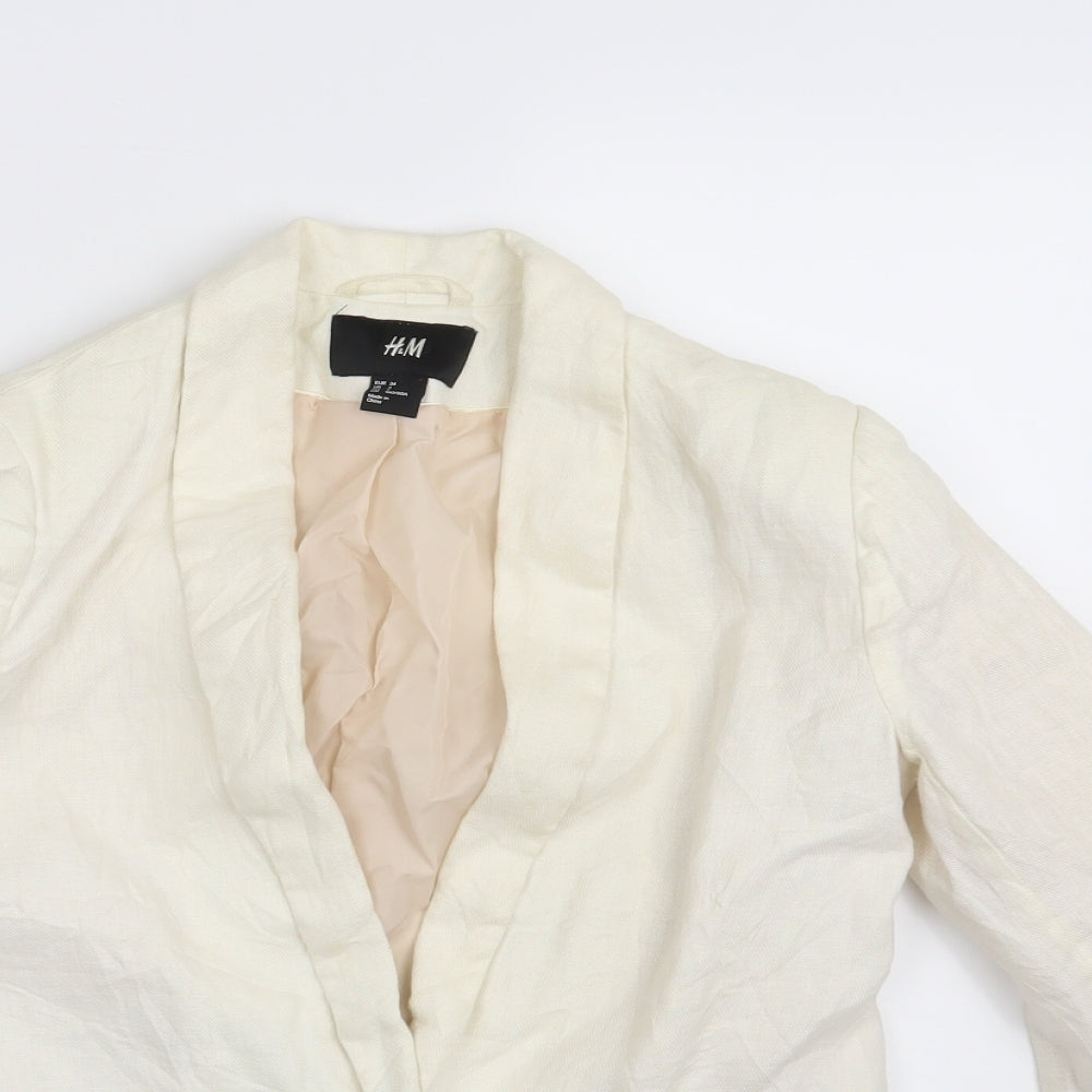 H&M Womens Ivory   Jacket Blazer Size 6