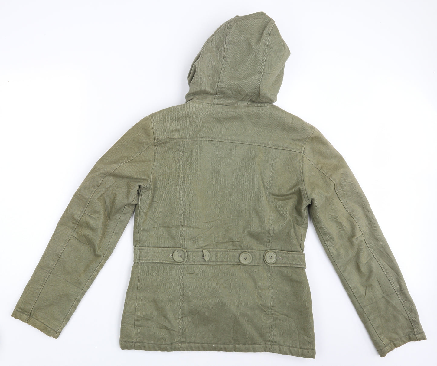 Falmer  Womens Green  Denim Jacket Coat Size 10