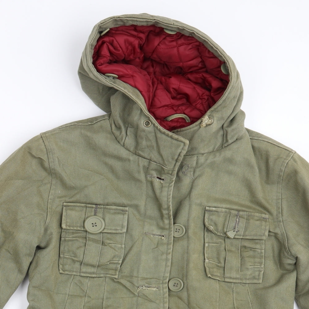 Falmer  Womens Green  Denim Jacket Coat Size 10