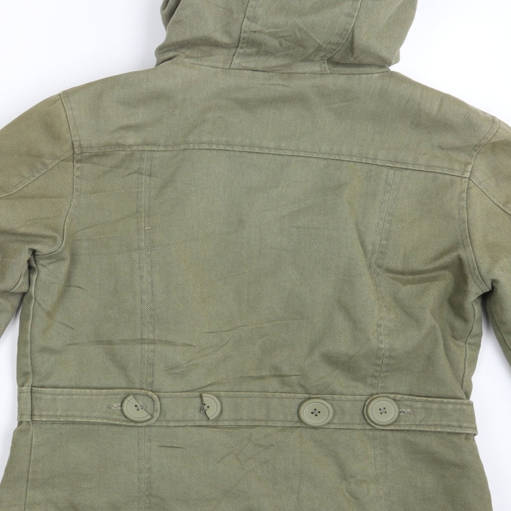 Falmer  Womens Green  Denim Jacket Coat Size 10