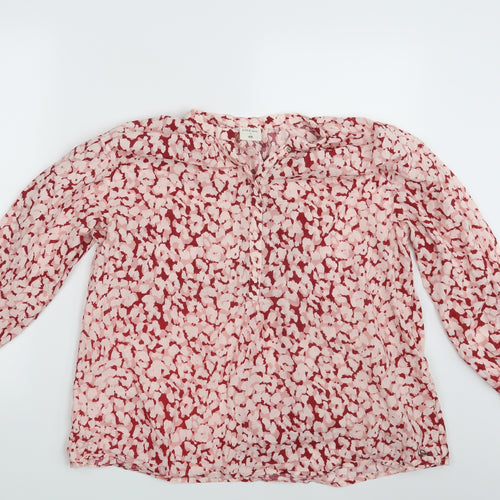 H&M Womens Pink Colourblock  Basic Blouse Size XS