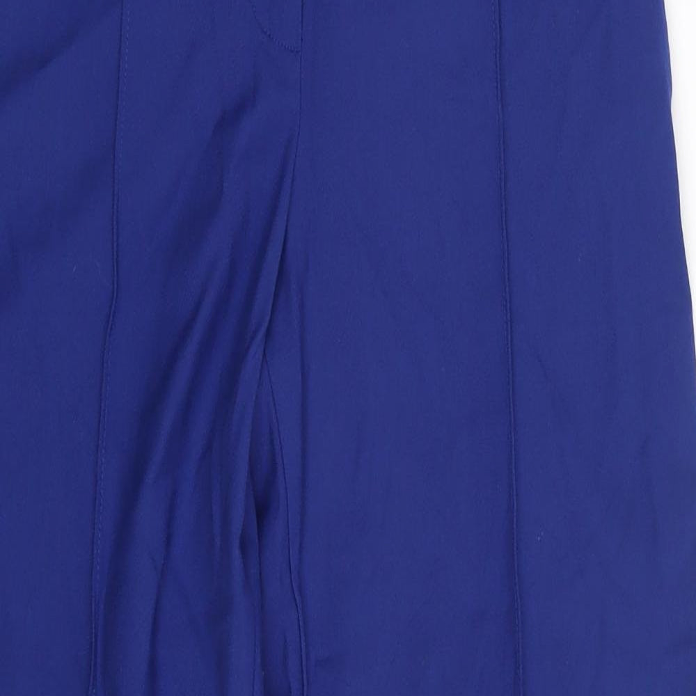 M&S Womens Blue   Dress Pants Trousers Size 8 L28 in