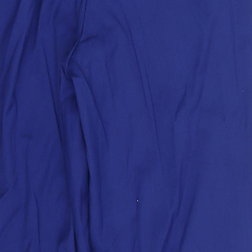 M&S Womens Blue   Dress Pants Trousers Size 8 L28 in