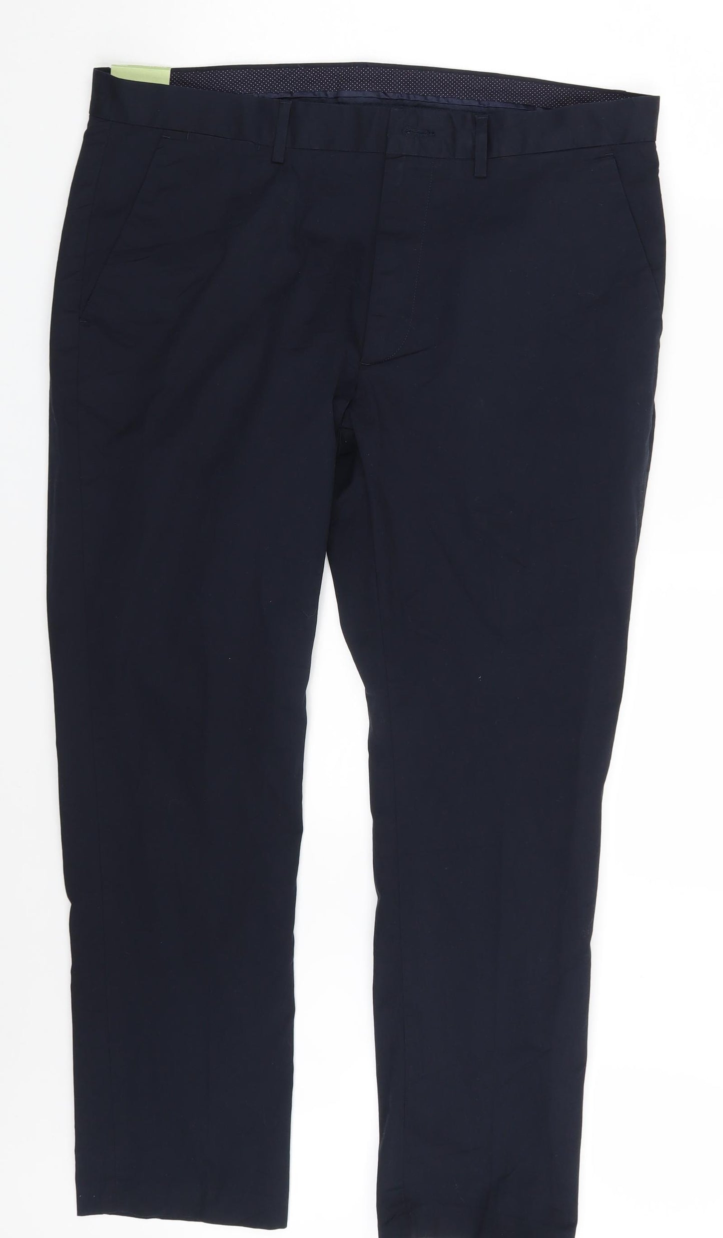 M&S Mens Blue  Denim Chino Trousers Size 38 in L29 in