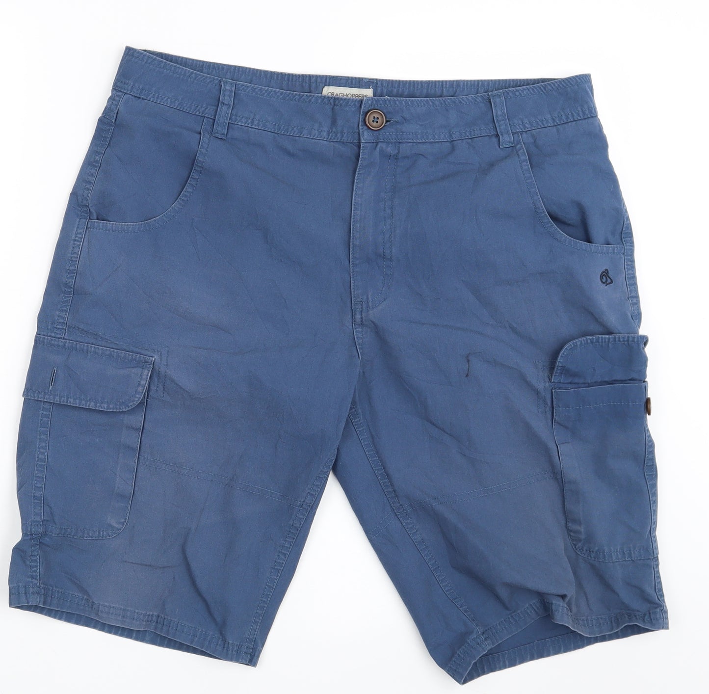 Craghoppers Mens Blue  Denim Cargo Shorts Size 36 in