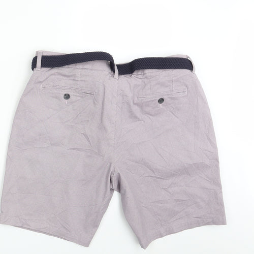 M&S Mens Purple  Denim Chino Shorts Size 36 in