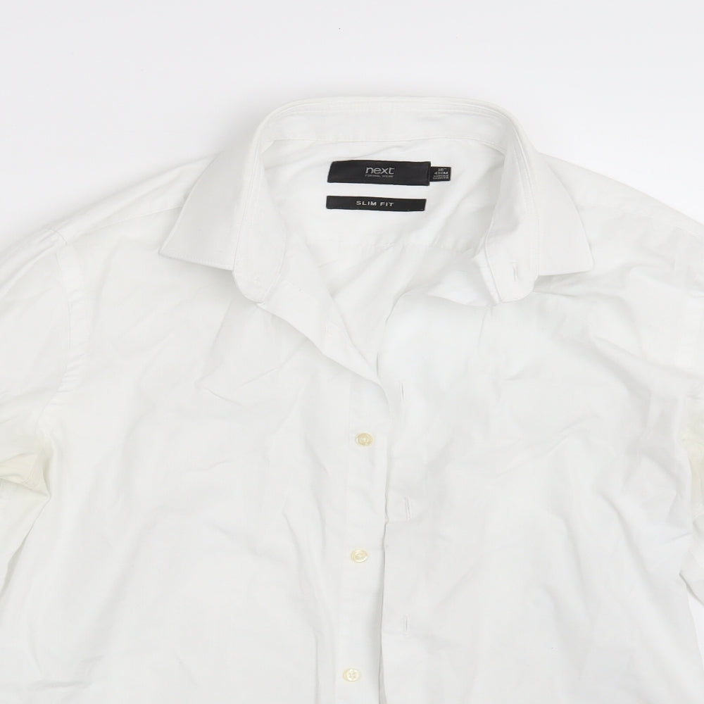 NEXT Mens White    Button-Up Size 16