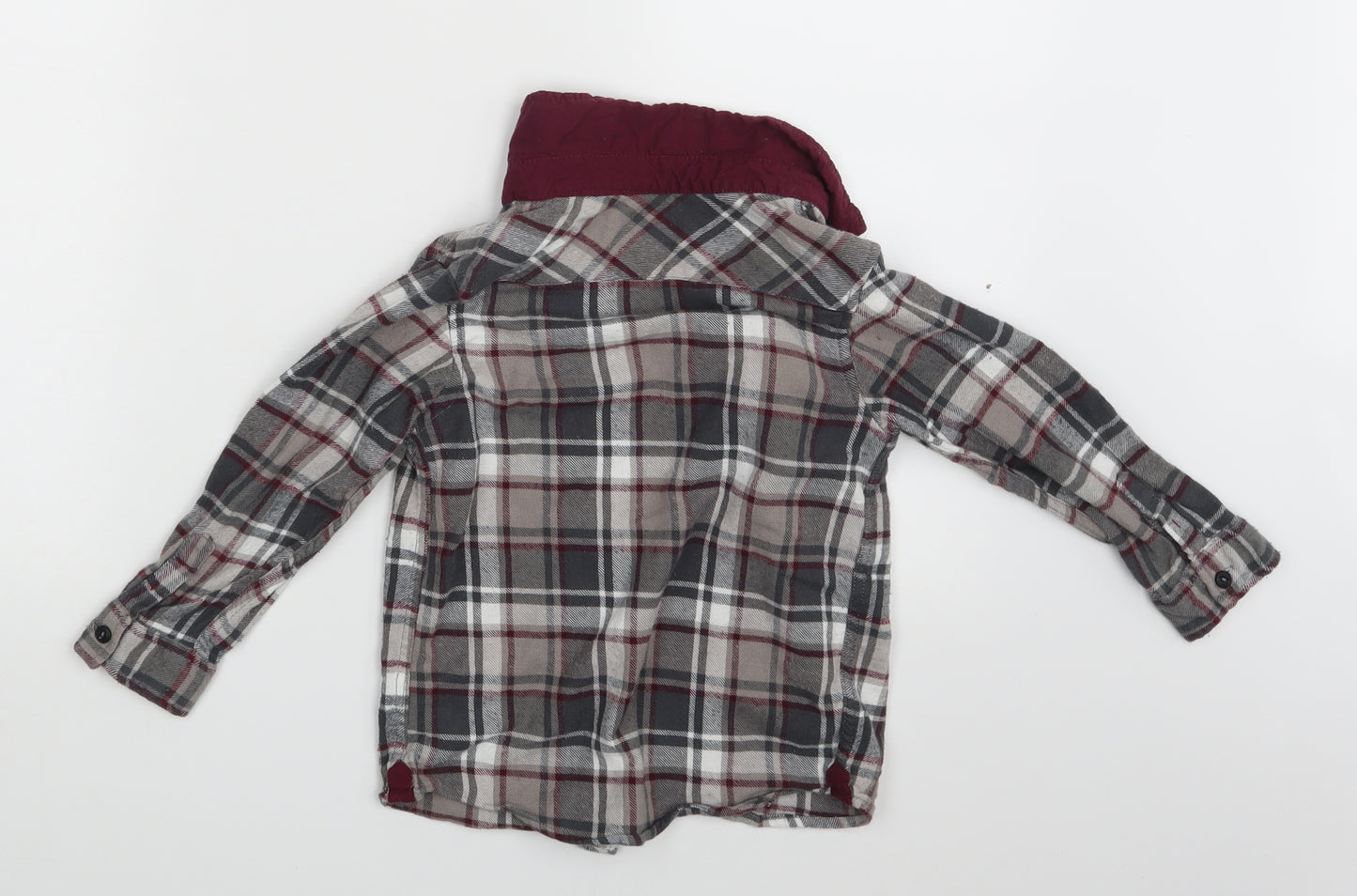 TU Boys Multicoloured Check Corduroy Basic Button-Up Size 4-5 Years