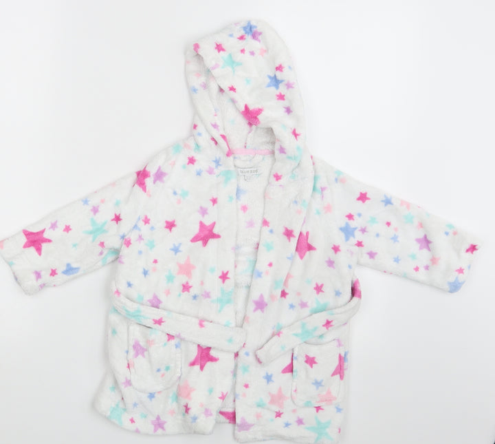 Debenhams Girls White Fair Isle Babydoll One Piece Size 12-18 Months