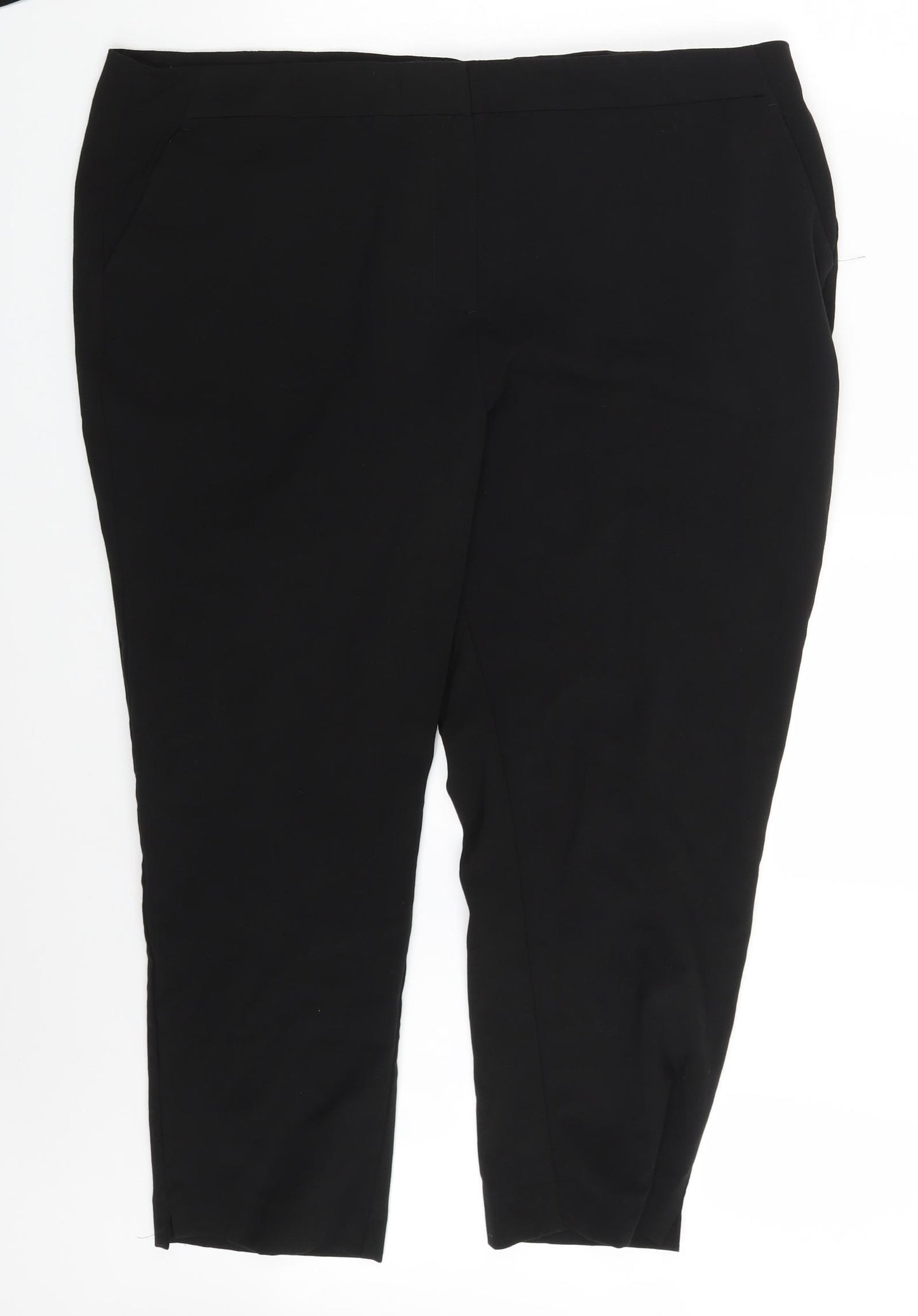 Label Be Womens Black   Capri Trousers Size 22 L25 in