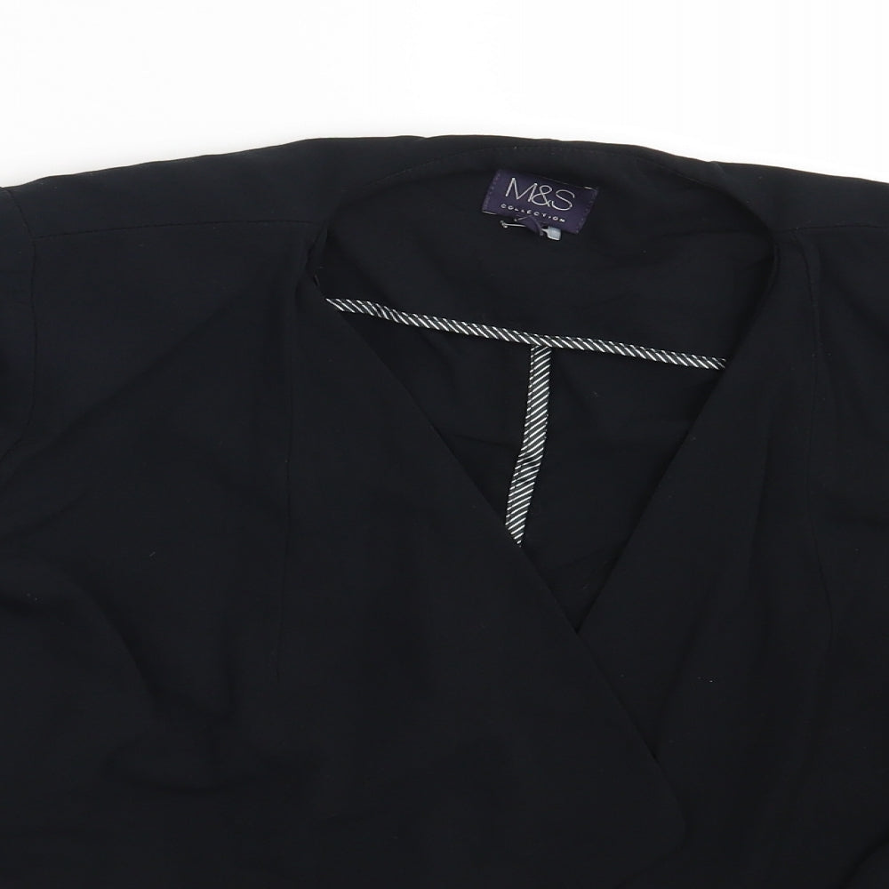 m&s Womens Black   Jacket Blazer Size 10