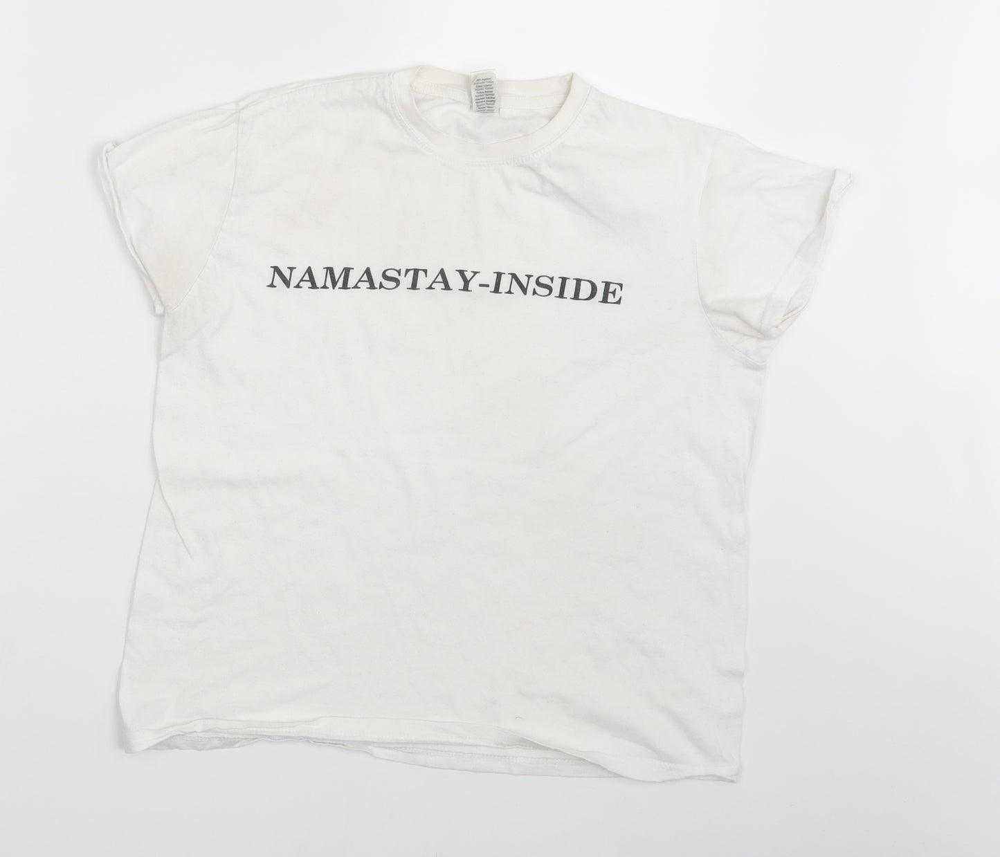 Roly Womens White   Basic T-Shirt Size 10  - Namastay - Inside