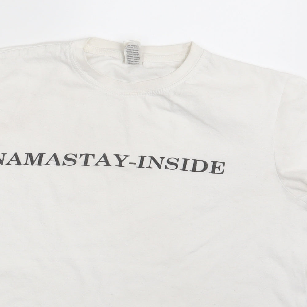 Roly Womens White   Basic T-Shirt Size 10  - Namastay - Inside