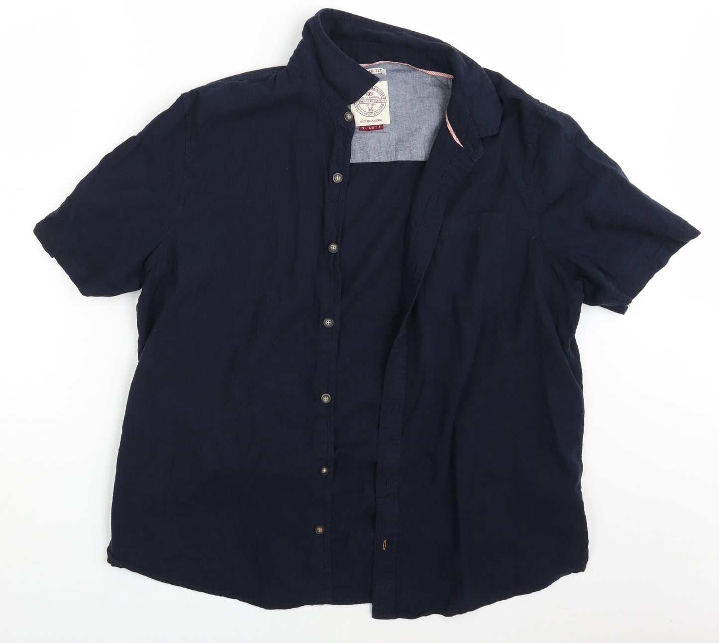 Fat Face Mens Blue    Button-Up Size XL