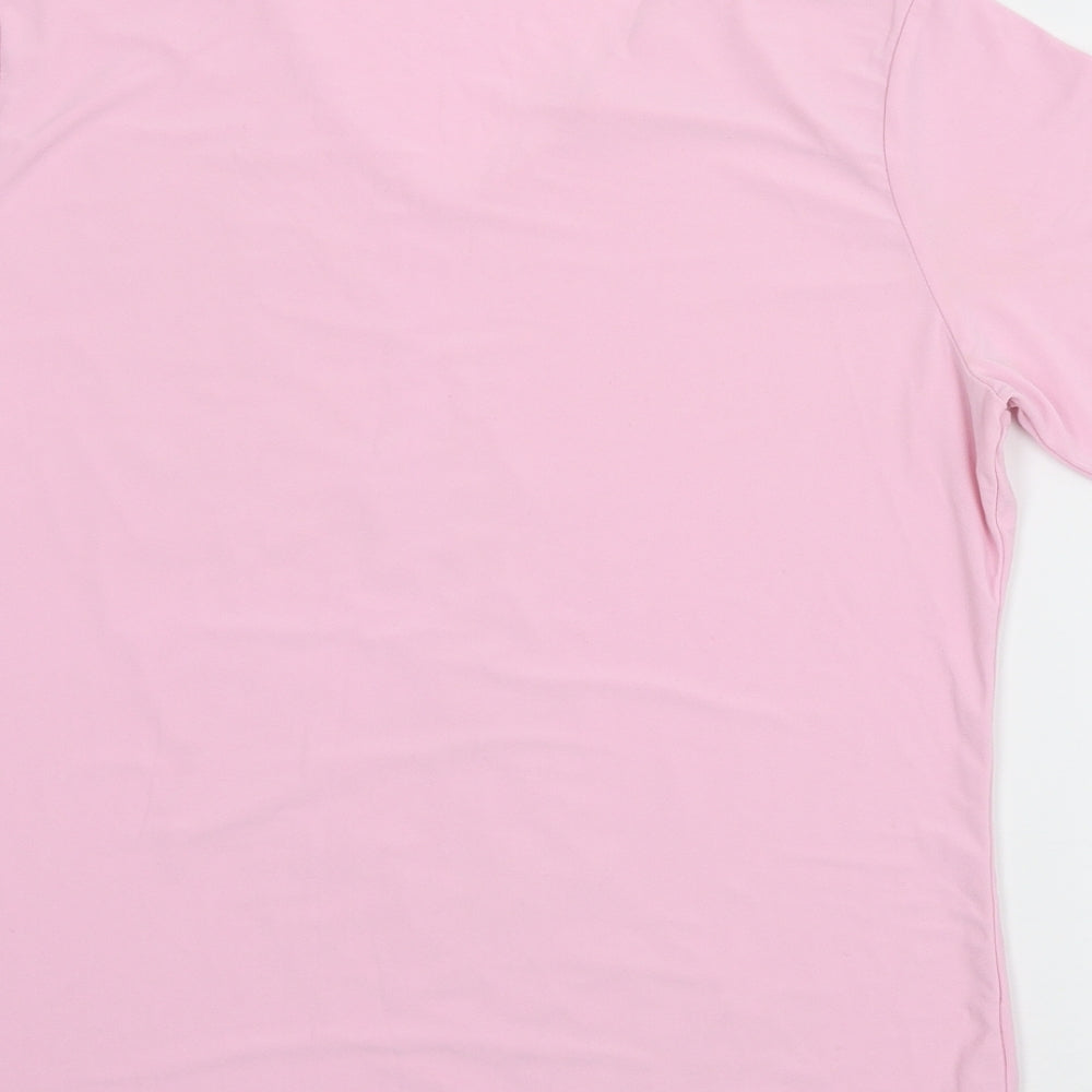 Must Womens Pink  Jersey Basic T-Shirt Size M