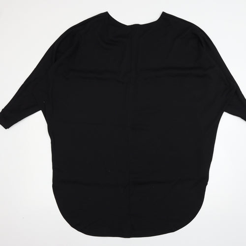 Femme Collection Womens Black  Knit Pullover Jumper Size L