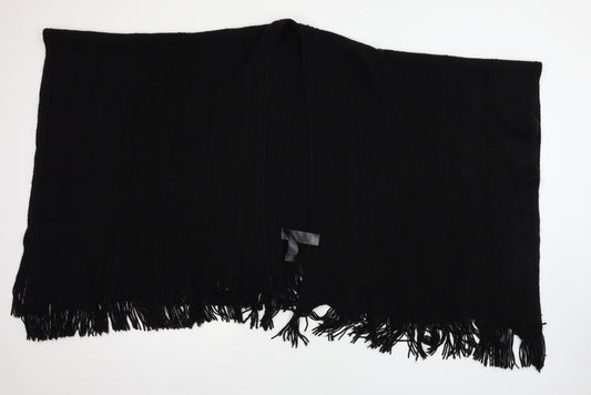 Front view of Debenhams women’s black knit shawl/wrap