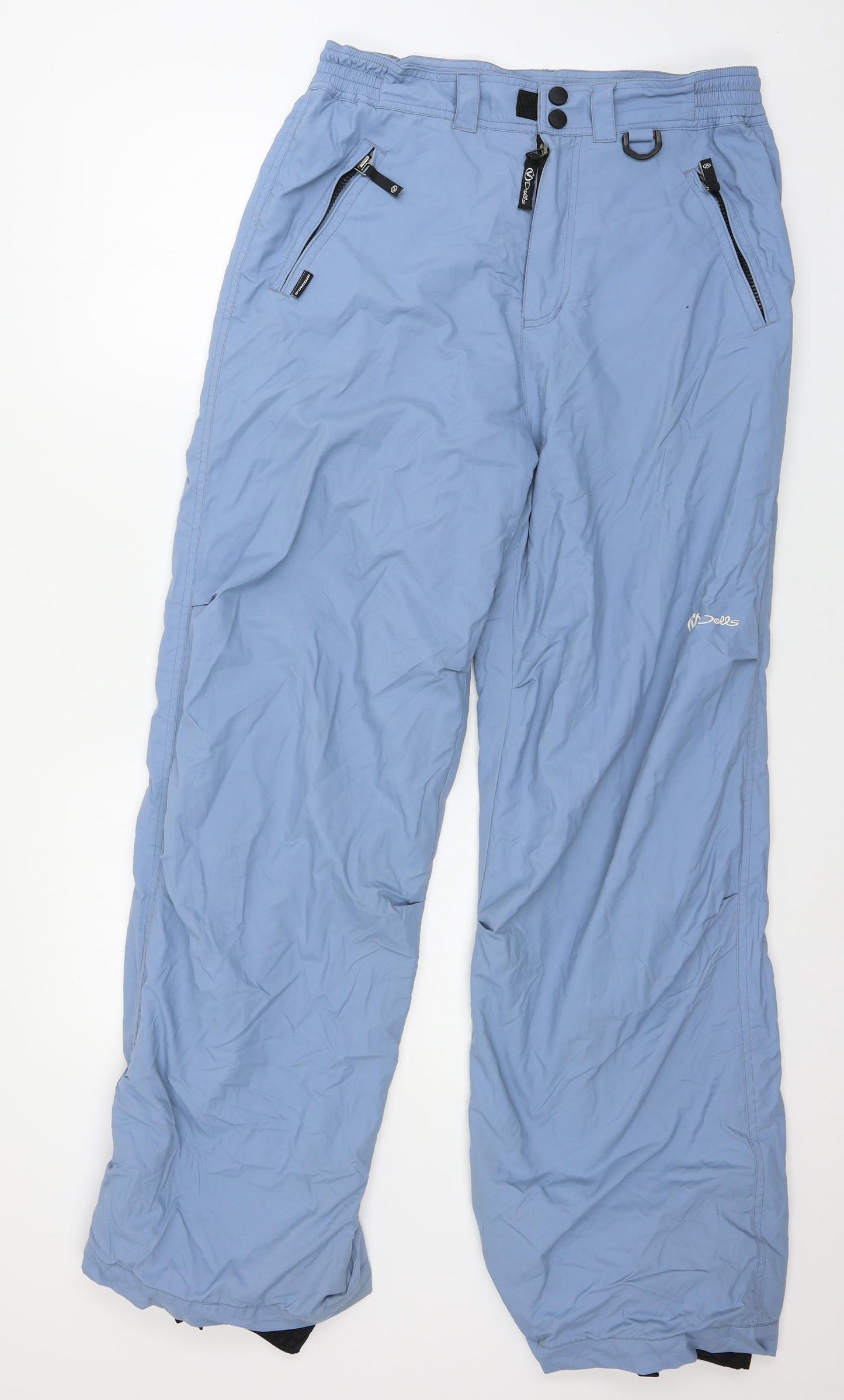 V Dolls Womens Blue   Rain Trousers Trousers Size 14 L31 in