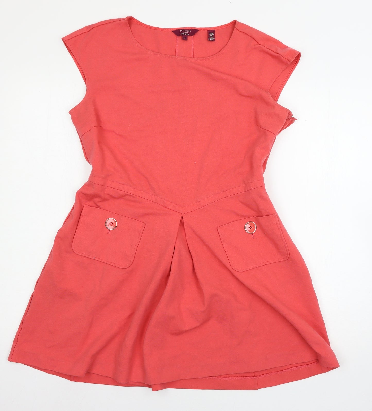 Ted Baker Womens Pink  Jersey Skater Dress  Size L