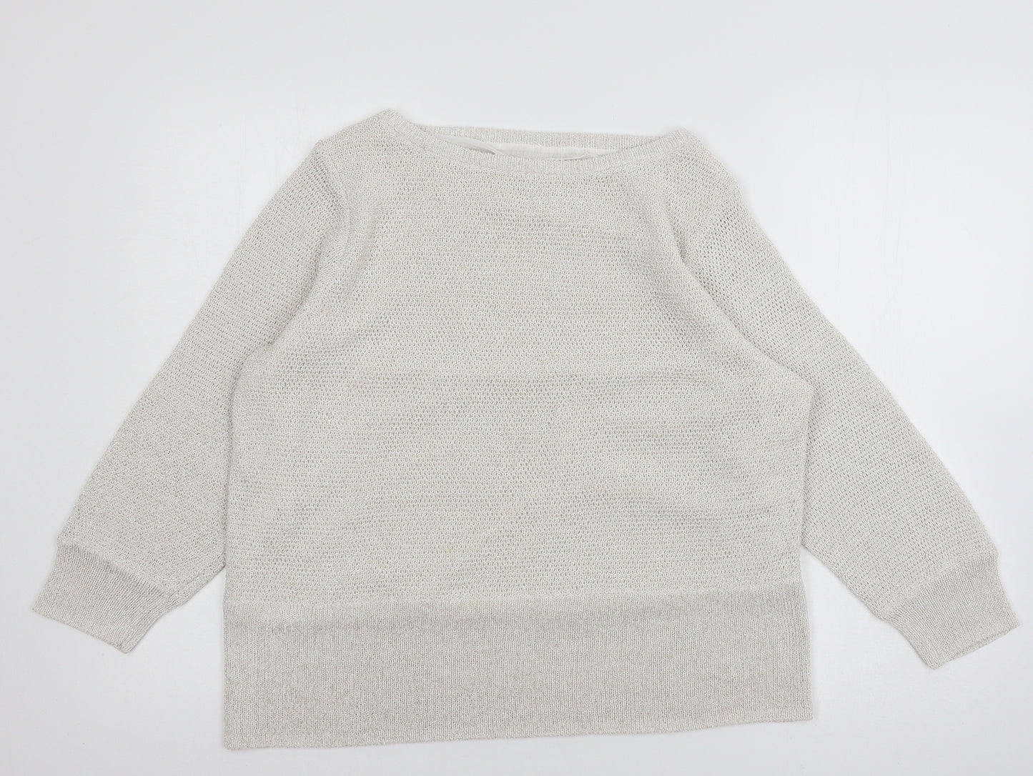 Mint Vel Womens White  Knit Pullover Jumper Size XL