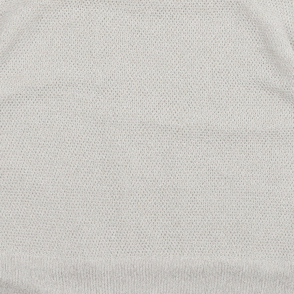 Mint Vel Womens White  Knit Pullover Jumper Size XL