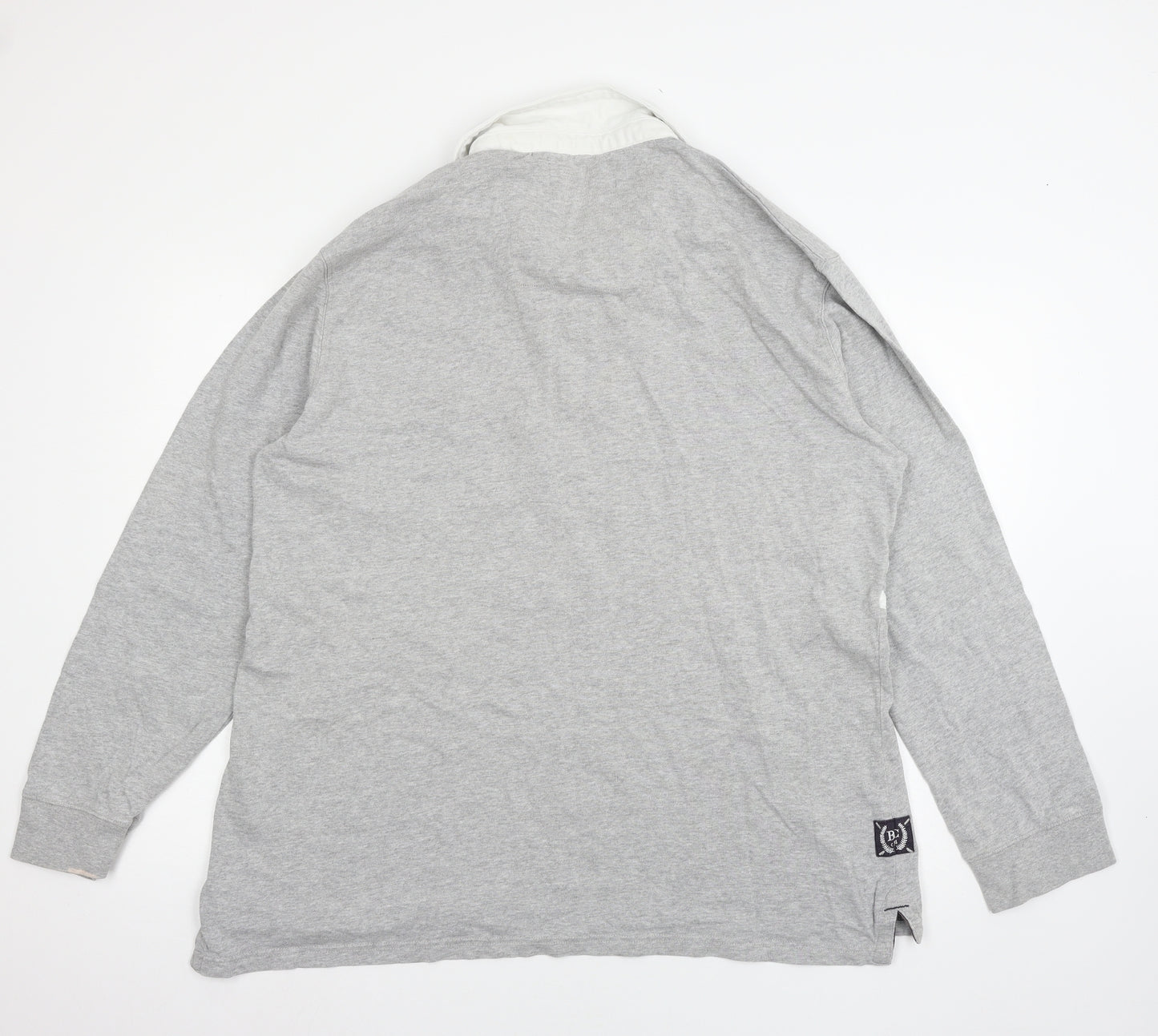 Boston Crew Mens Grey Striped Jersey  Polo Size XL