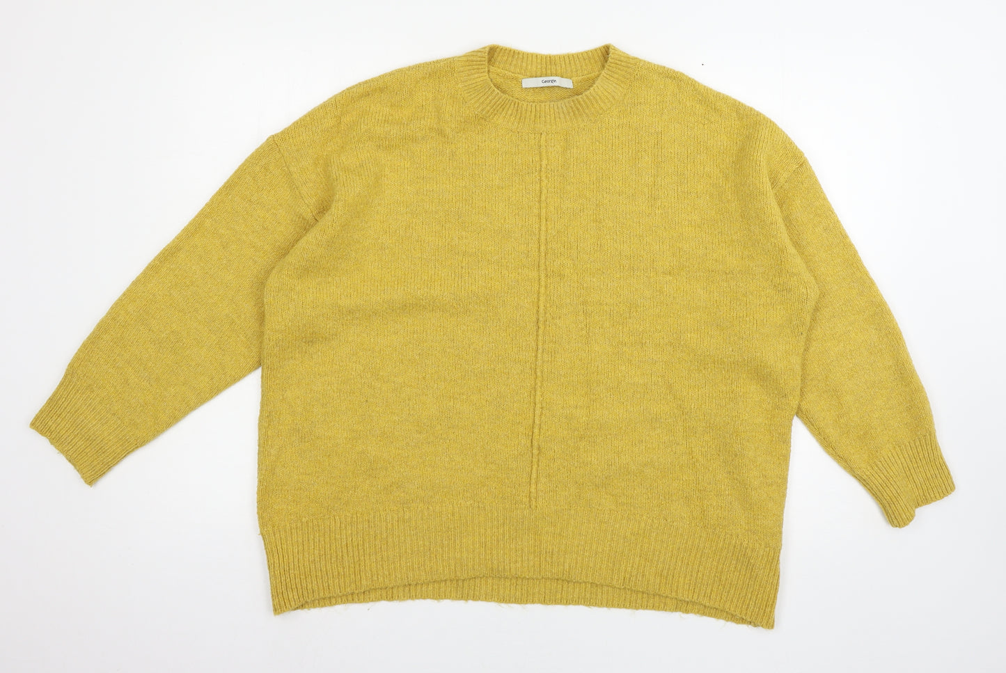 George Womens Yellow  Knit Pullover Jumper Size XL