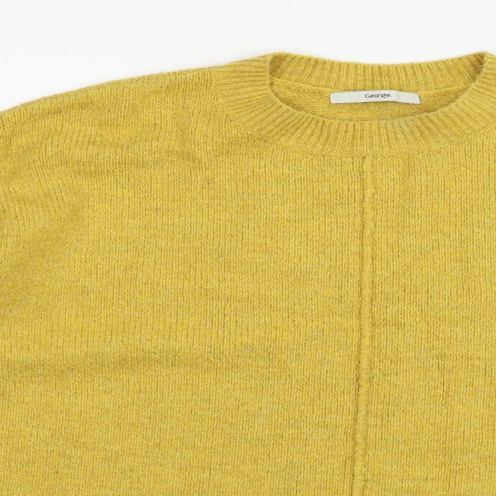 George Womens Yellow  Knit Pullover Jumper Size XL