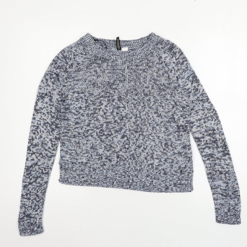 H&M Womens Blue  Knit Pullover Jumper Size XS