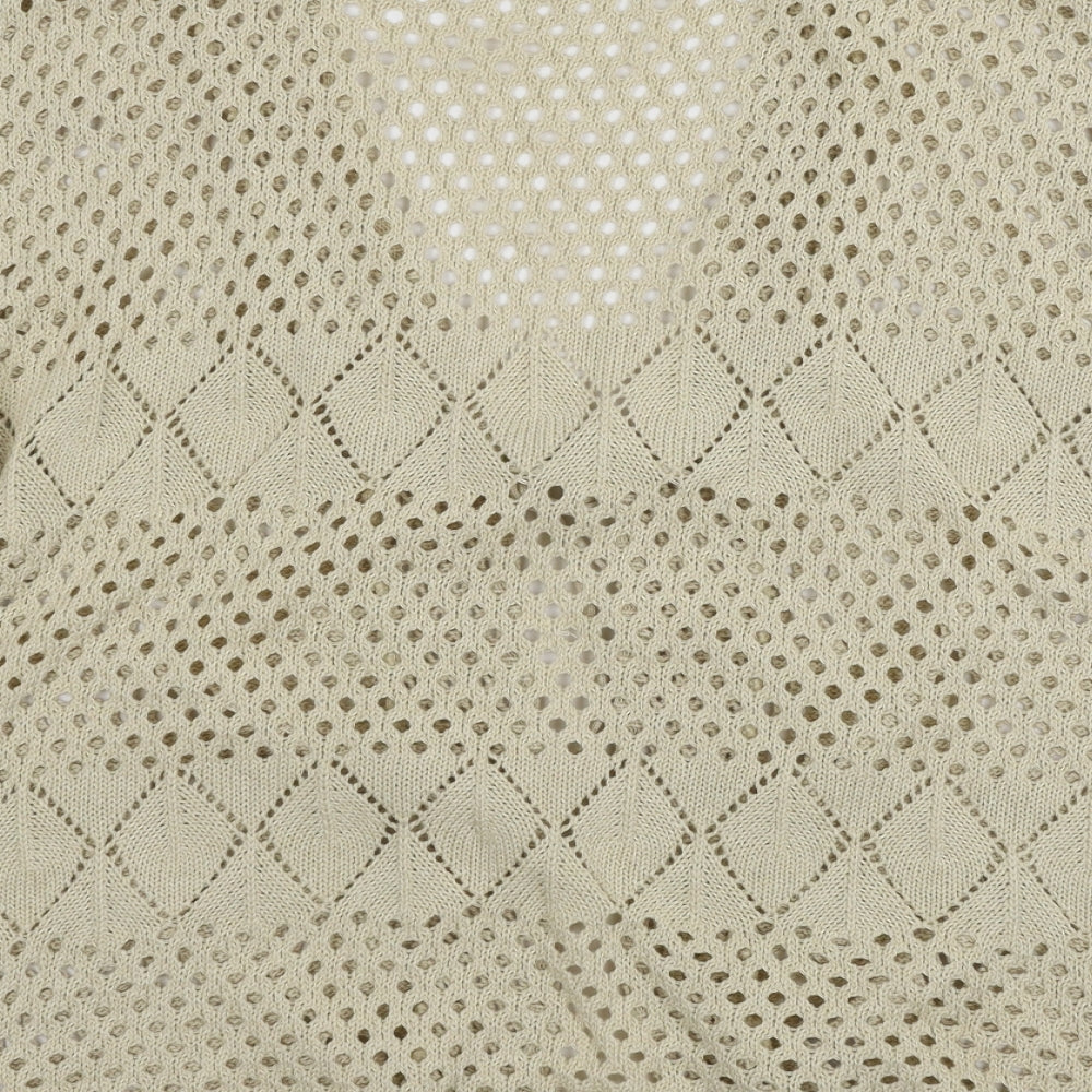 Choice Col Womens Beige  Knit Cardigan Jumper Size 2XL